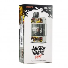 Электронная pod система Brusko Angry Vape Fury 650 mAh White (Белый)