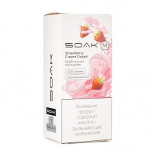 Одноразовая электронная сигарета SOAK M Strawberry Cream dream (клубничный милкшейк) 4000 затяжек