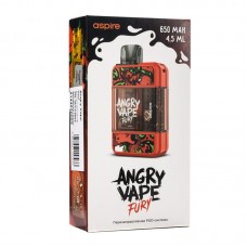 Электронная pod система Brusko Angry Vape Fury 650 mAh Red (Красный)