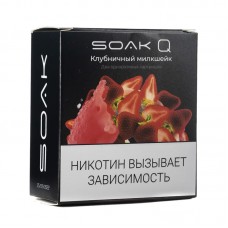 Упаковка сменных картриджей Soak Q Клубничный Милкшейк 4, 8 мл 2% (Предзаправленный картридж) (В упаковке 2 шт)