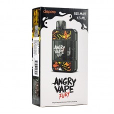 Электронная pod система Brusko Angry Vape Fury 650 mAh Black (Черный)